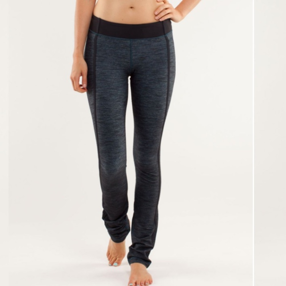 Lululemon Forme Pant Black and Gray Mid-Rise size 6